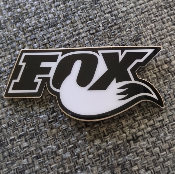 Other - 3.5" Black/White Fox Racing  - Mountain Road BMX Bike Ride FRAME STICKER DECAL